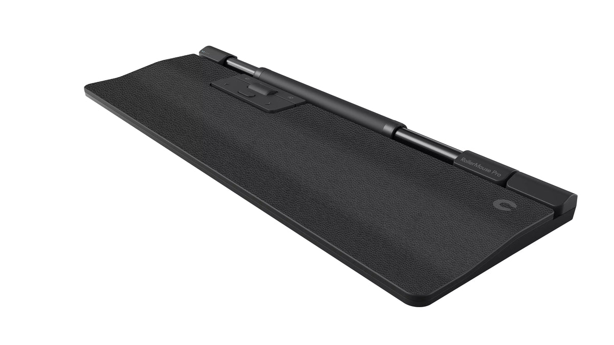 RollerMouse Pro Extended wired seen from the side, showing the wide wrist rest