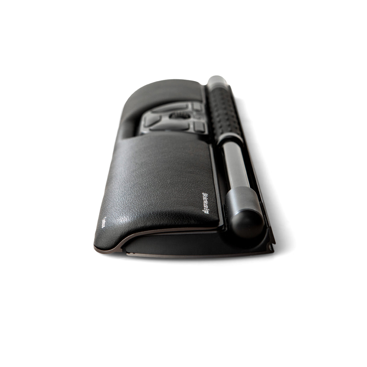 RollerMouse Ergo viewed end on, showing the rollerbar profile