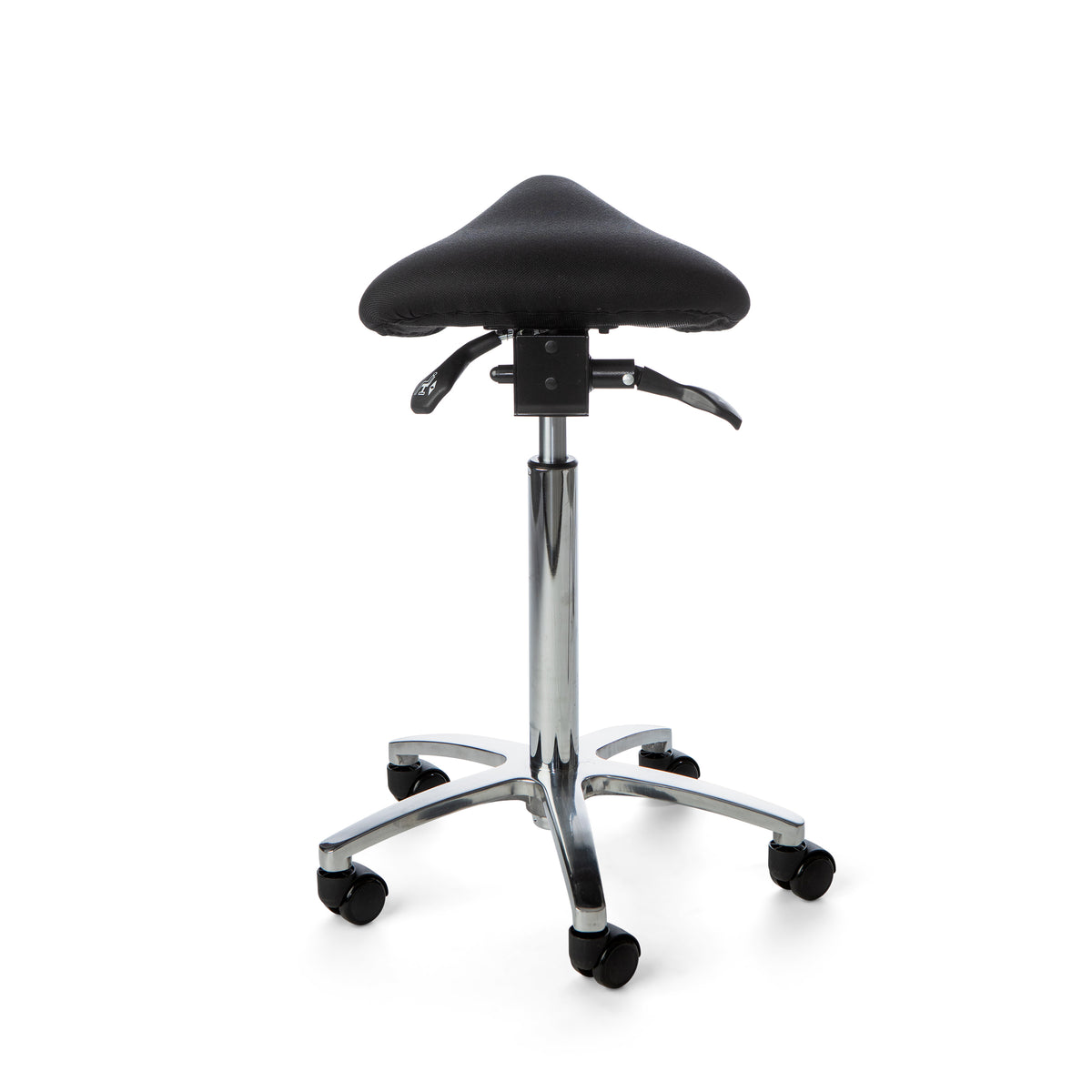 Matilda saddle chair viewed from above at an angle