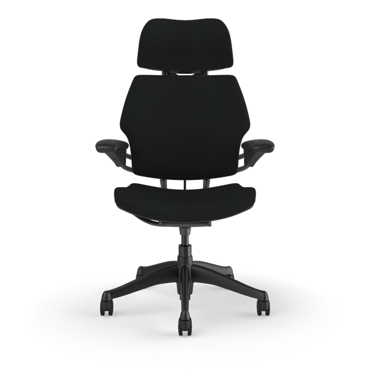 Humanscale Freedom task chair with headrest seen from the front
