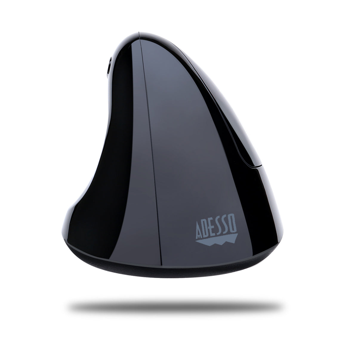 iMouse E30 vertical mouse seen from the front, showing the sloped shell