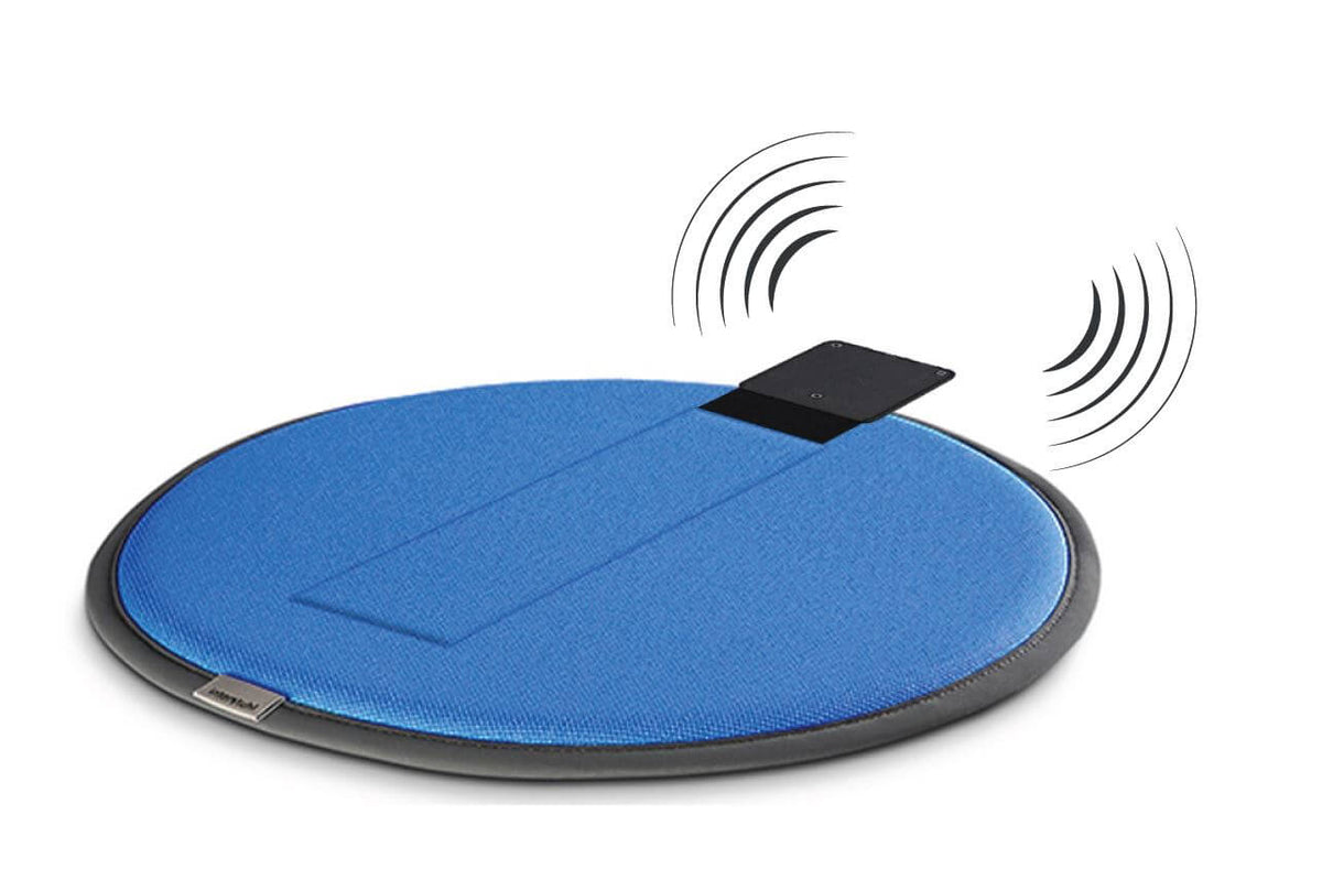 Seat Guard cushion seen from above with waves indicating the vibration alert