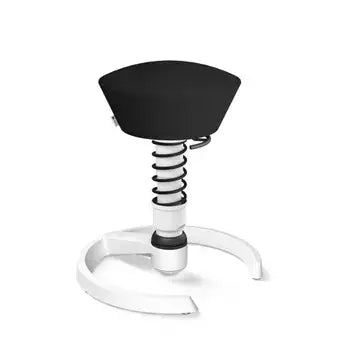 Swopper active chair in black microfibre, featuring Aeris 3D technology, designed for ergonomic comfort and dynamic movement.