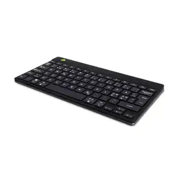 Ergonomic Ergo-R Black mini Bluetooth keyboard designed for comfortable and healthy typing, compact and wireless for easy use.