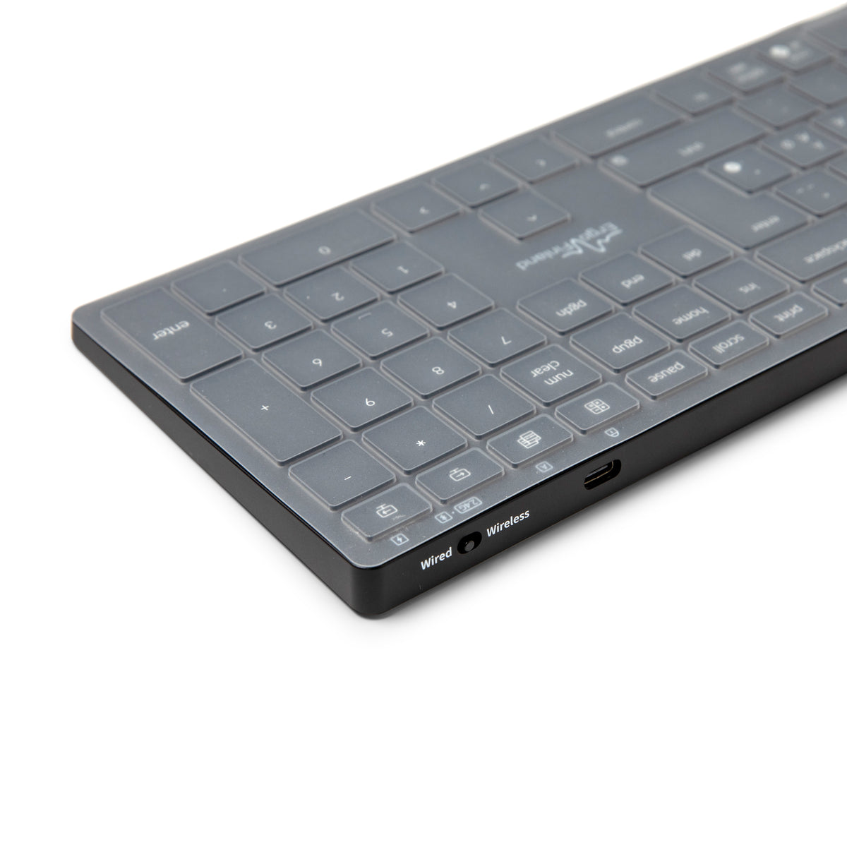 NordType X3 keyboard in grey seen from directly above