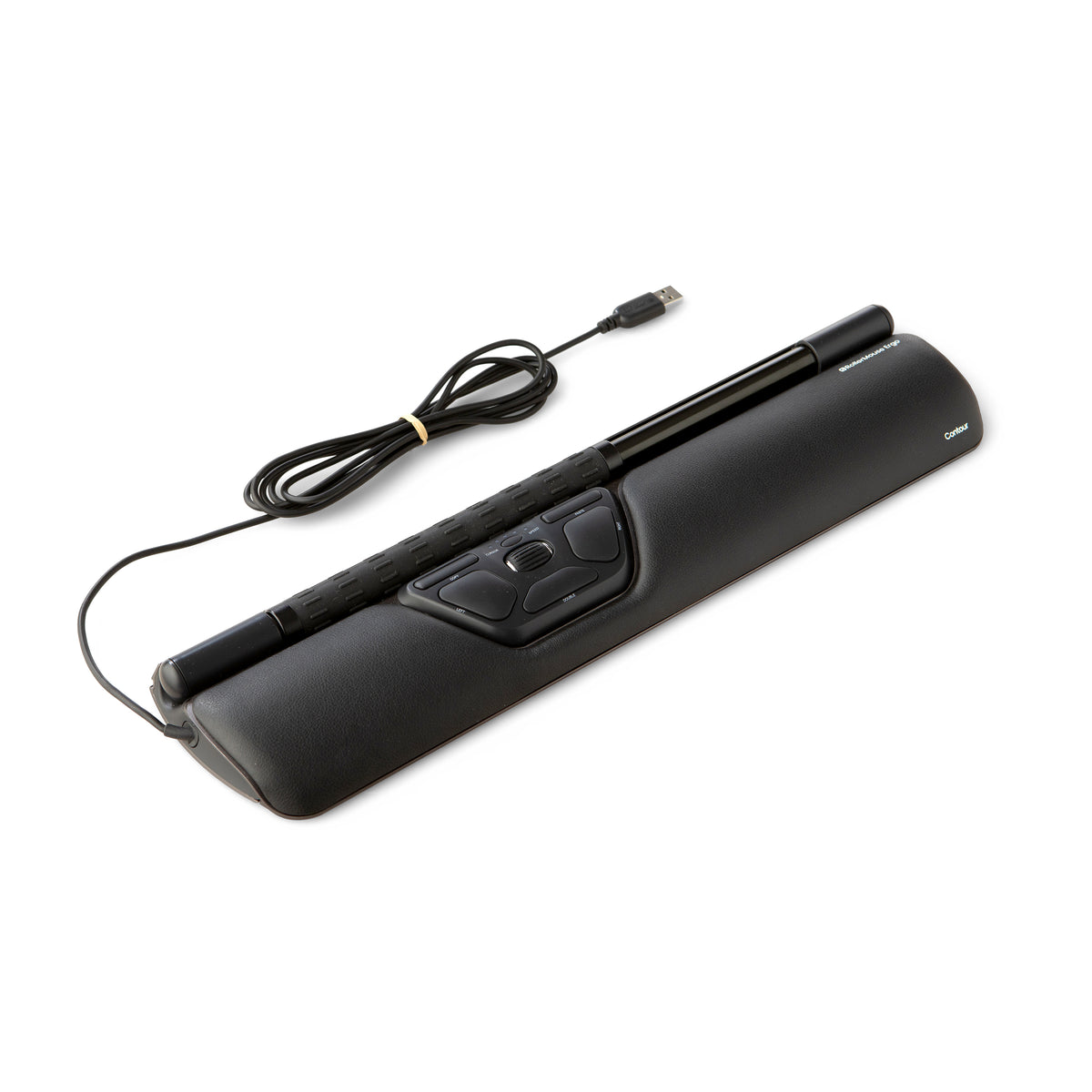 RollerMouse Ergo seen from above with the cable coiled beside it