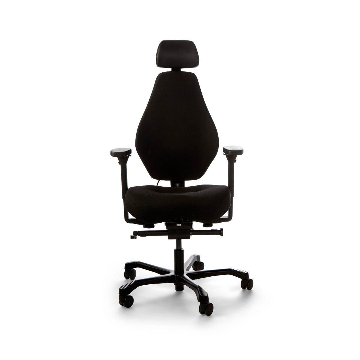 Josefin office chair at an angle from the front, showing the seat and armrests