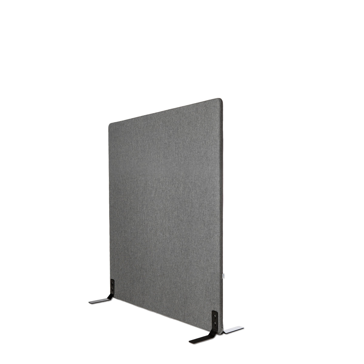 MUTE acoustic floor screen, 1400 by 1400 mm, in grey Savio 09 fabric