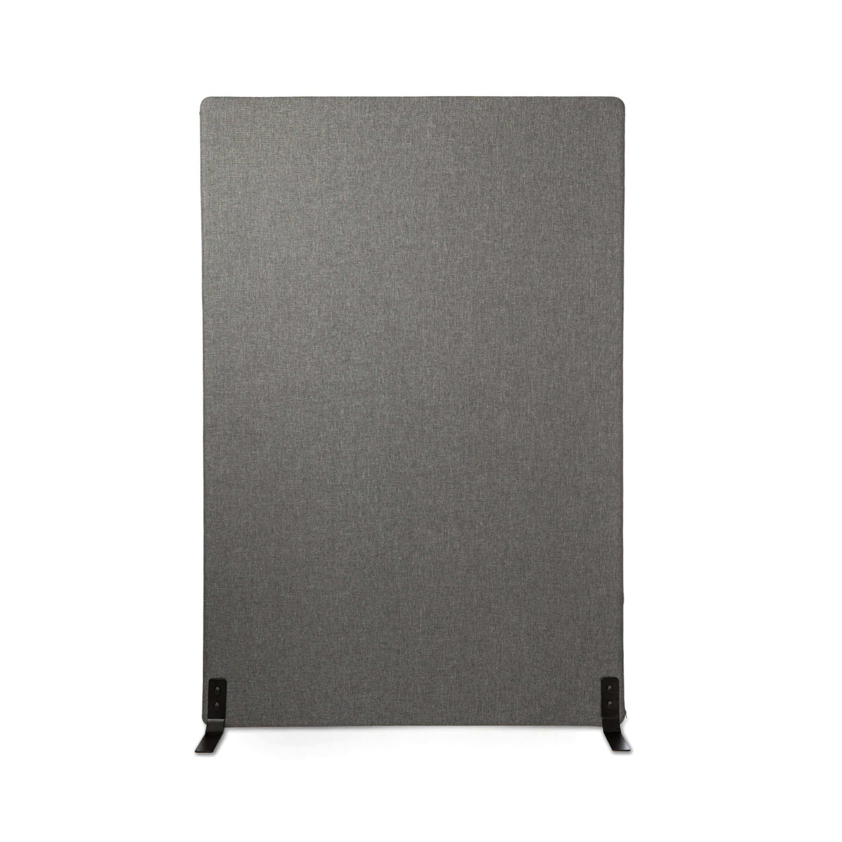 Grey MUTE acoustic floor screen viewed from the front