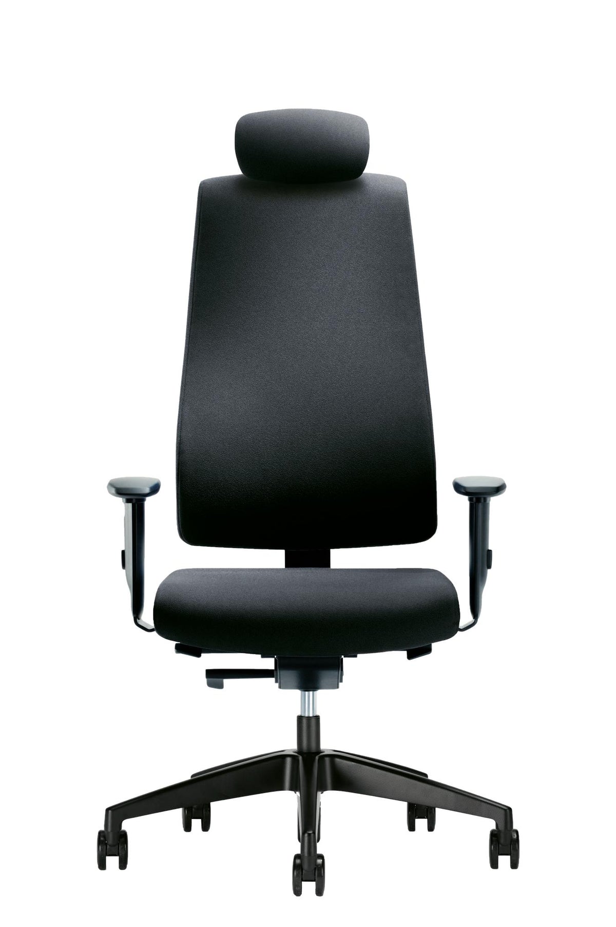 Goal office chair in black with headrest and adjustable armrests
