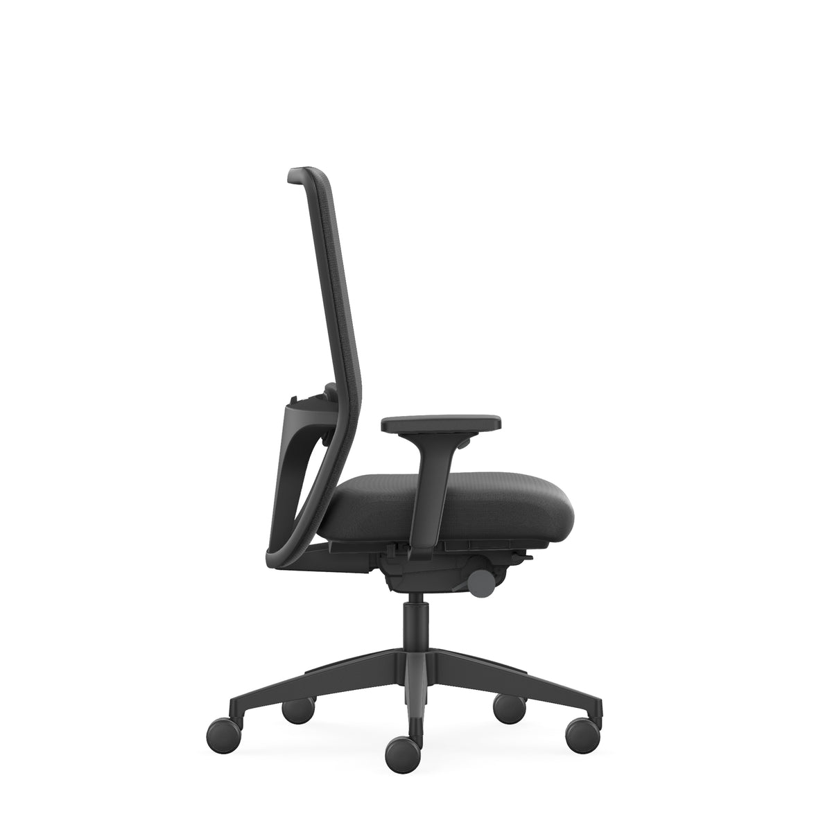 NC260 office chair shown from the side, highlighting the seat and backrest adjustment