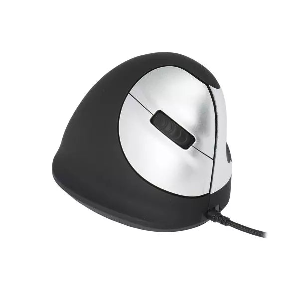 HE Mouse medium vertical mouse shown with its USB cable