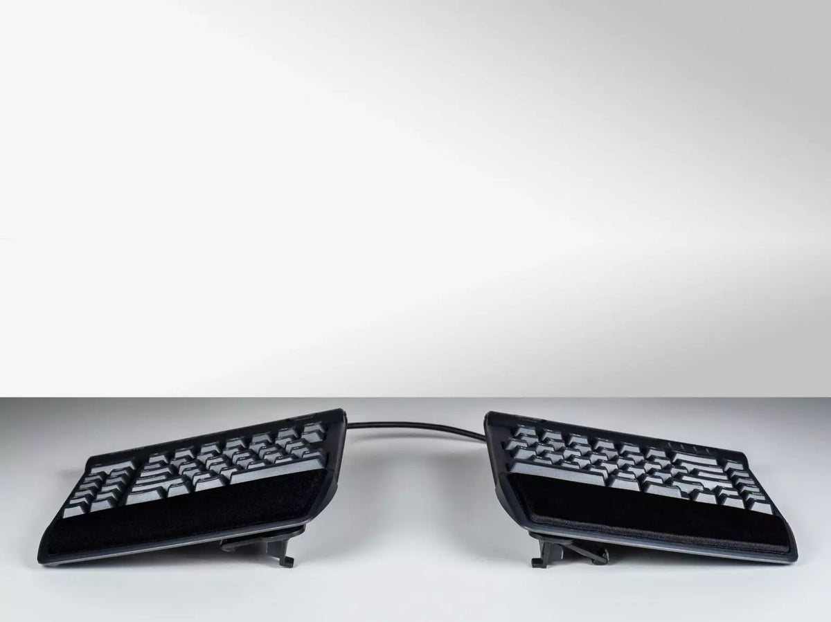 Freestyle 2 keyboard on VIP3 tenting brackets viewed at an angle