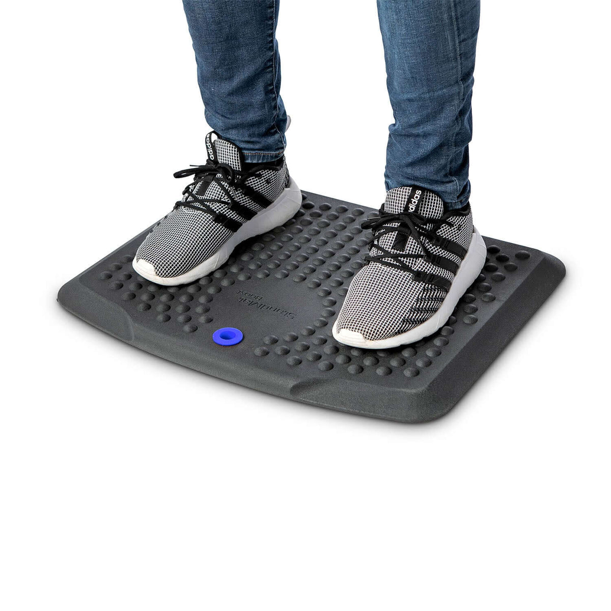StandMat Boost workstation mat promoting circulation with 254 activation points for comfortable standing in office and workspace.
