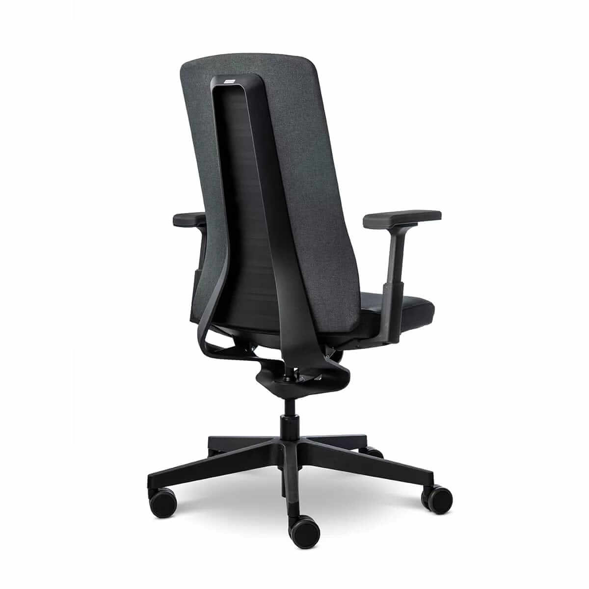 PUREis3 dynamic office chair viewed at an angle from behind