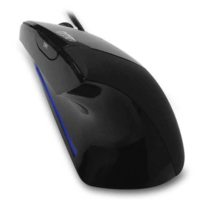 iMouse E1 wired vertical mouse viewed from the thumb side