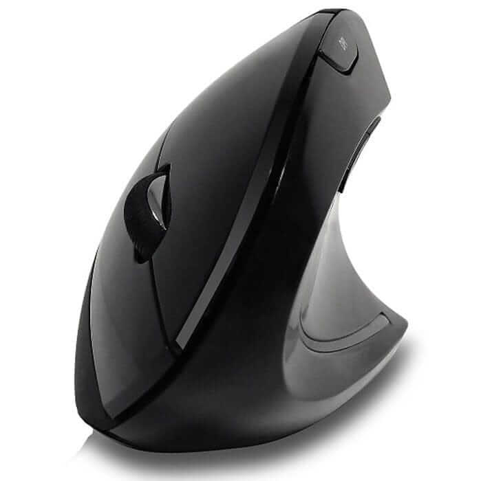 iMouse E10 wireless vertical mouse seen from the side